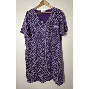 B.G. Street 100% Cotton Short Sleeve Floral Nightgown Womens M/L NWT 5081